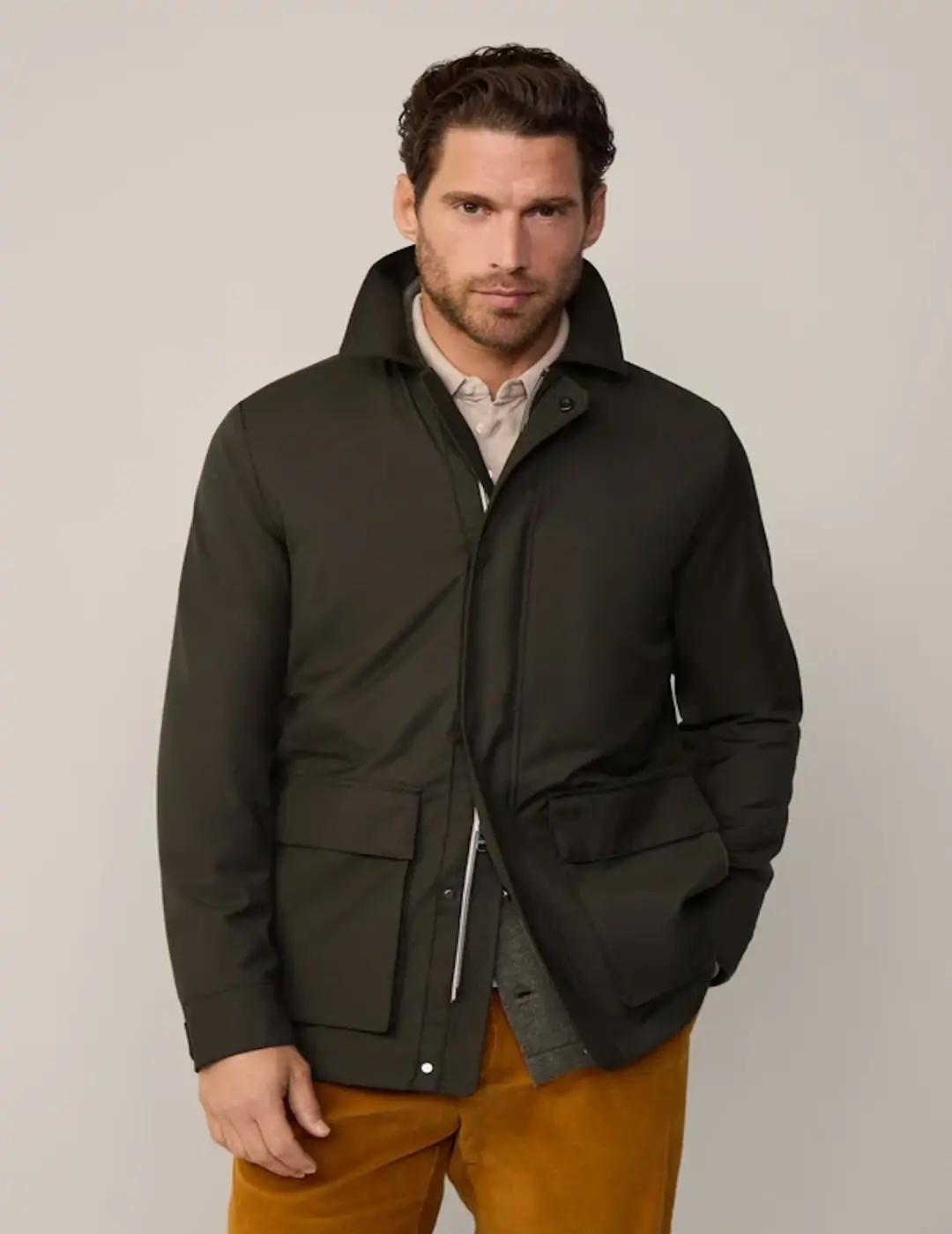 Gabardina Corta HACKETT Verde Oscuro