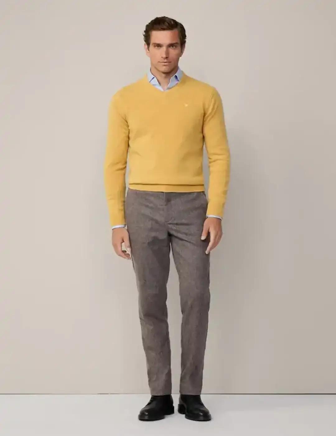 Jersey HACKETT Pico Mostaza