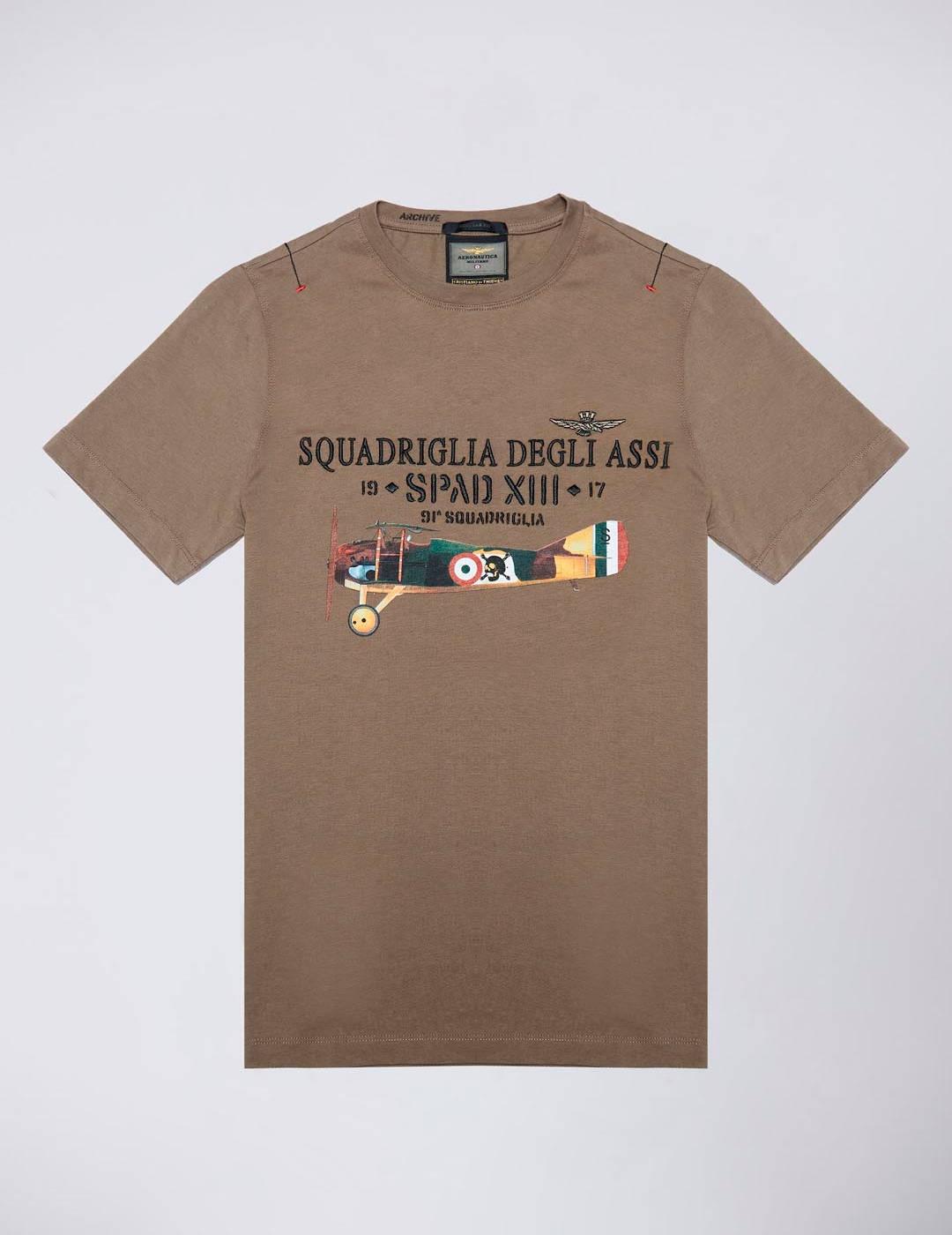 Camiseta AERON.MILITARE Tostado